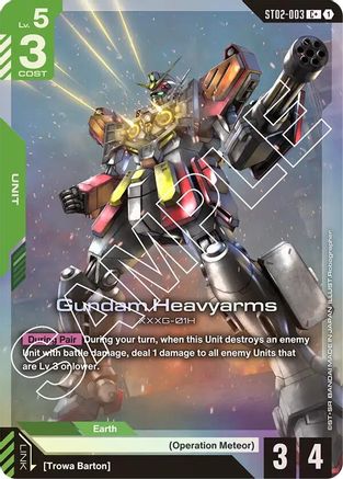 Gundam Heavyarms (C+) (ST02-003) - Holofoil - Starter Deck 02: Wings of Advance