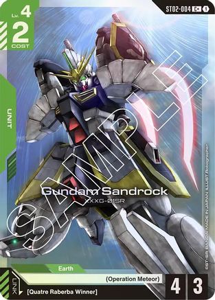 Gundam Sandrock (C+) (ST02-004) - Holofoil - Starter Deck 02: Wings of Advance