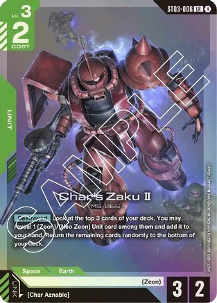 Char's Zaku II (ST03-006) - Holofoil - Starter Deck 03: Zeon's Rush