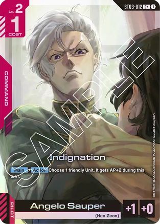 Indignation (C+) (ST03-012) - Holofoil - Starter Deck 03: Zeon's Rush
