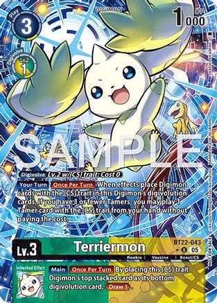 Terriermon (Box Topper) (BT22-043) Foil Uncommon - Cyber Eden