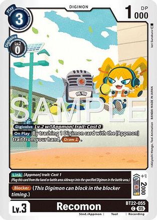 Recomon (BT22-055)  Common - Cyber Eden