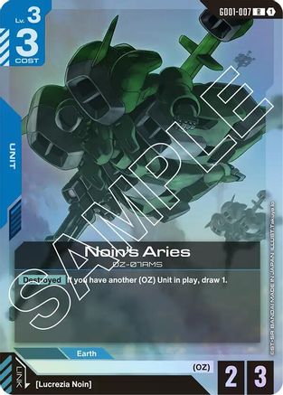 Noin's Aries (GD01-007) - Holofoil - Newtype Rising