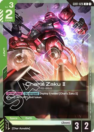 Char's Zaku II (GD01-026) - Holofoil - Newtype Rising