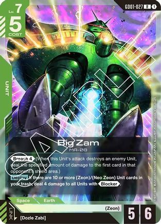 Big Zam (GD01-027) - Holofoil - Newtype Rising