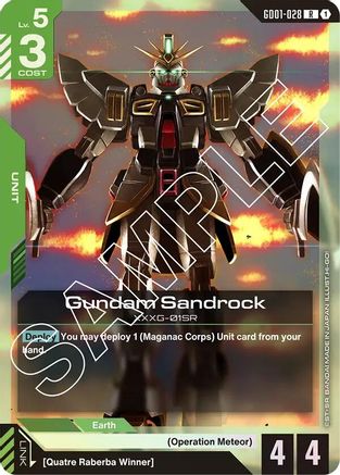 Gundam Sandrock (GD01-028) - Holofoil - Newtype Rising
