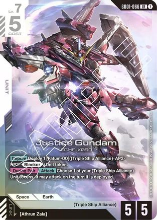 Justice Gundam (GD01-066) - Holofoil - Newtype Rising