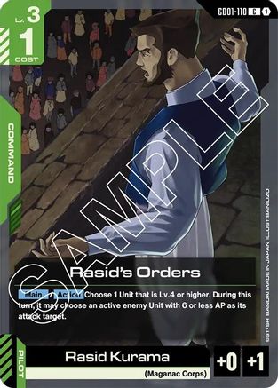Rasid's Orders (GD01-110) -  - Newtype Rising