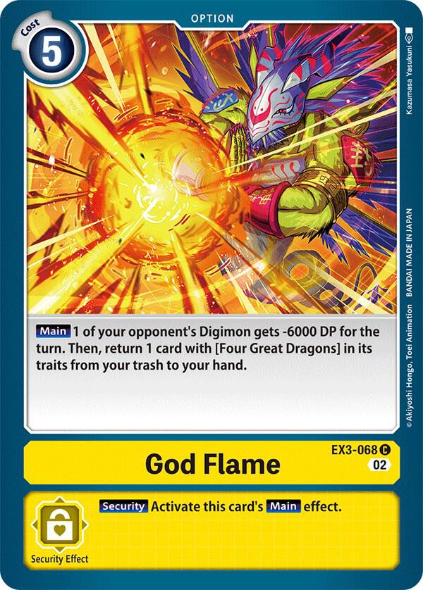 God Flame EX3-068 C (Draconic Roar) 