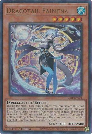 Dracotail Faimena (JUSH-EN002) - Ultra Rare - 1st Edition - Justice Hunters