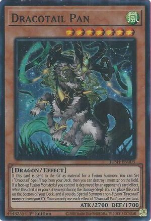 Dracotail Pan (Super Rare) (JUSH-EN003) - Super Rare - 1st Edition - Justice Hunters