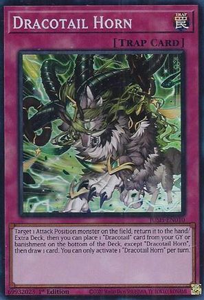 Dracotail Horn (Super Rare) (JUSH-EN010) - Super Rare - 1st Edition - Justice Hunters