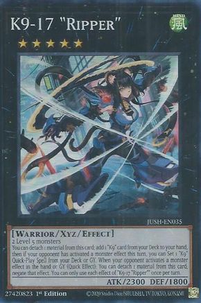 K9-17 "Ripper" (JUSH-EN035) - Super Rare - 1st Edition - Justice Hunters