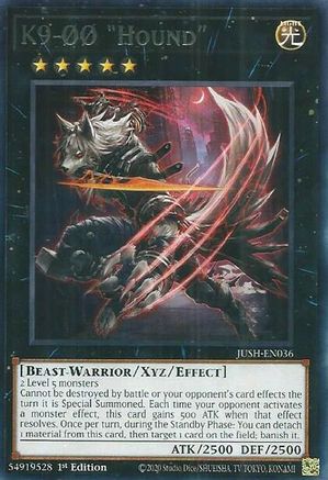 K9-00 "Hound" (JUSH-EN036) - Rare - Justice Hunters