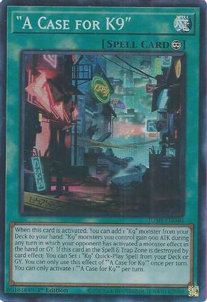 "A Case for K9" (JUSH-EN040) - Super Rare - 1st Edition - Justice Hunters