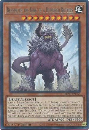 Behemoth the King of a Hundred Battles (JUSH-EN050) - Rare - 1st Edition - Justice Hunters