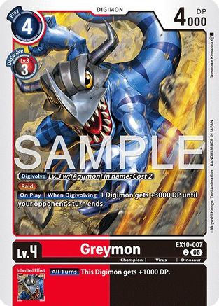 Greymon (EX10-007)  Common - Sinister Order