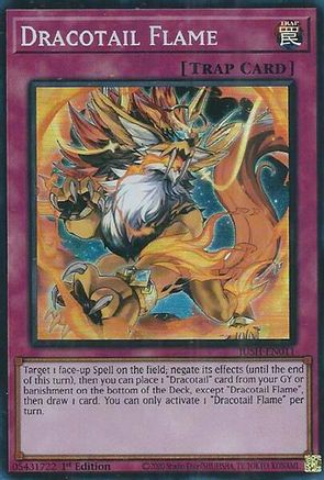 Dracotail Flame (Super Rare) (JUSH-EN011) - Super Rare - 1st Edition - Justice Hunters