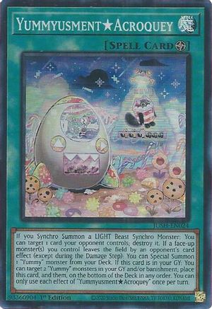 YummyusmentAcroquey (Super Rare) (JUSH-EN024) - Super Rare - 1st Edition - Justice Hunters
