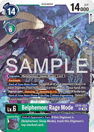 Belphemon: Rage Mode (EX10-022) Foil Super Rare - Sinister Order