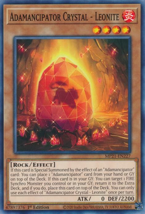 Adamancipator Crystal Leonite MP21-EN227 (2021 Tin of Ancient Battles)  - 1st Edition