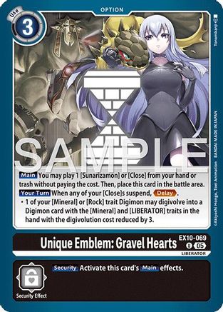 Unique Emblem: Gravel Hearts (EX10-069)  Uncommon - Sinister Order