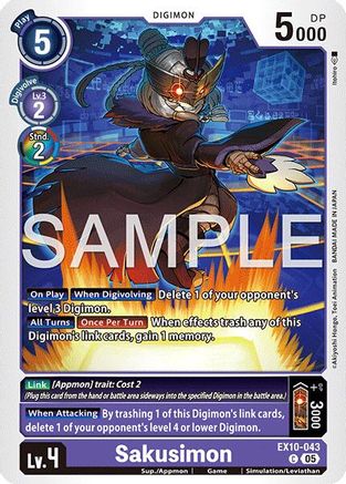 Sakusimon (EX10-043)  Common - Sinister Order