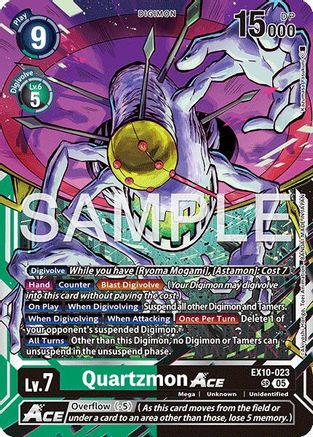 Quartzmon ACE (EX10-023) Foil Super Rare - Sinister Order