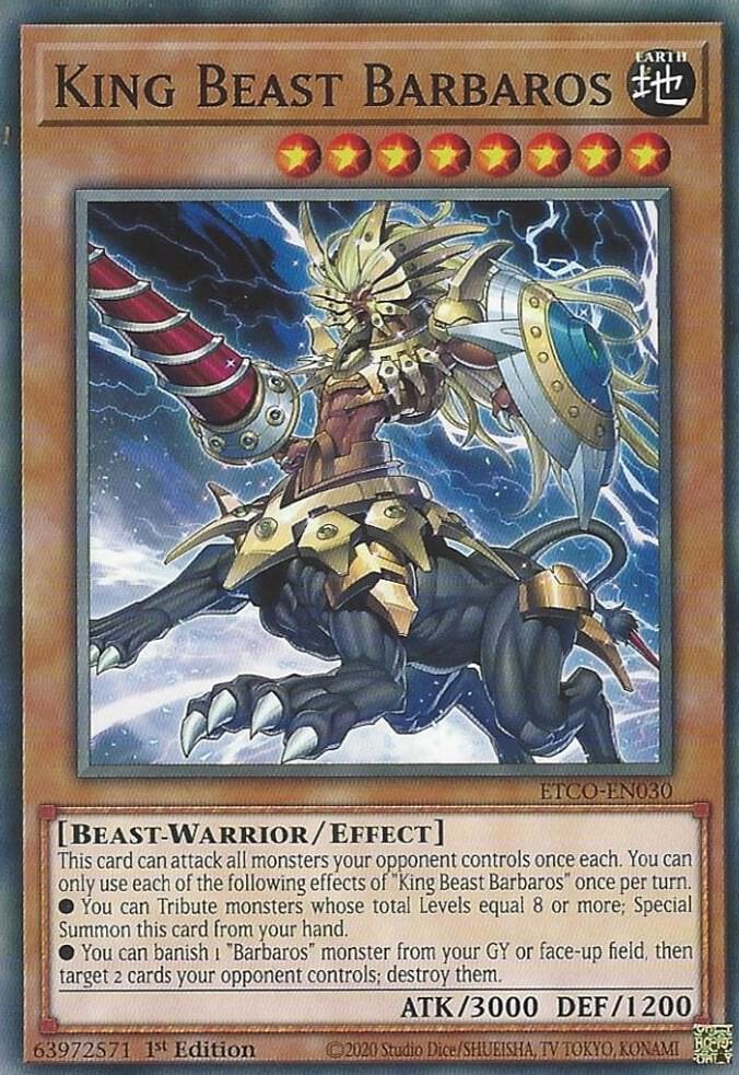 King Beast Barbaros ETCO-EN030 (Eternity Code)  - 1st Edition