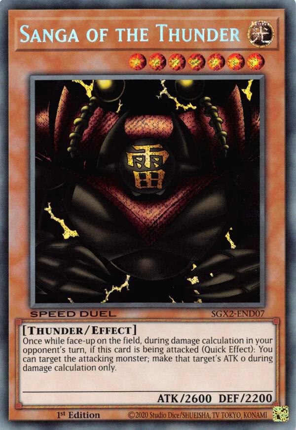 Sanga of the Thunder Secret Rare SGX2-END07 (Speed Duel GX: Midterm Paradox)  - 1st Edition