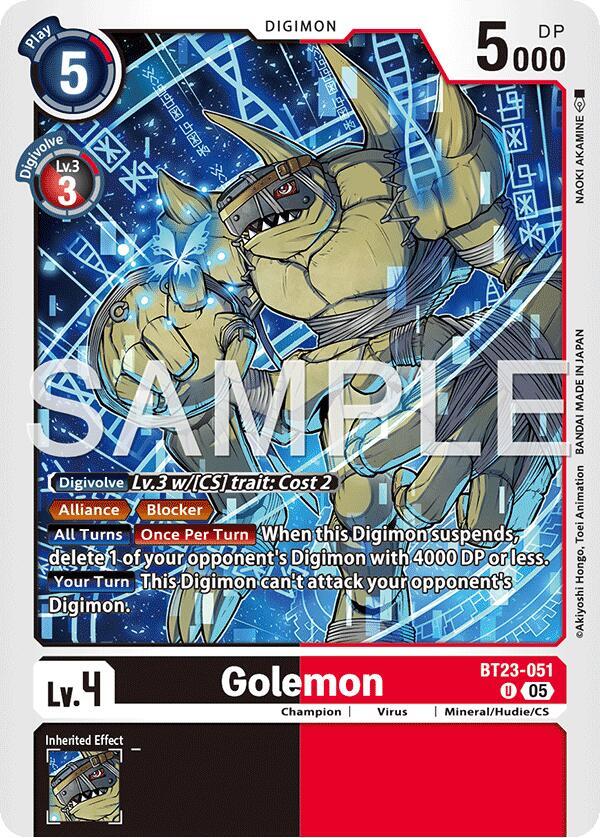 Golemon BT23-051 U (Hackers' Slumber) 