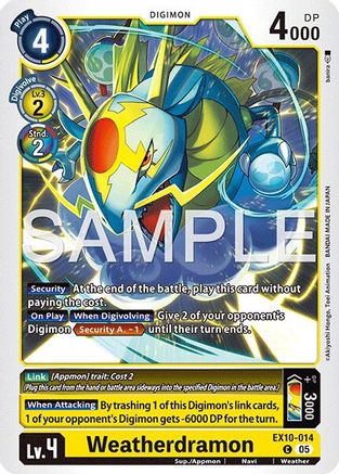 Weatherdramon (EX10-014)  Common - Sinister Order