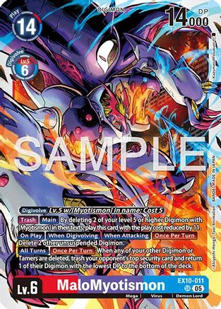 MaloMyotismon (EX10-011) Foil Super Rare - Sinister Order