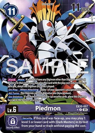 Piedmon (Alternate Art) (EX10-057) Foil Rare - Sinister Order