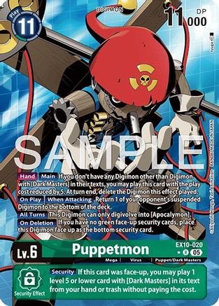 Puppetmon (Alternate Art) (EX10-020) Foil Rare - Sinister Order