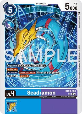 Seadramon (BT23-020)  Uncommon - Hackers' Slumber