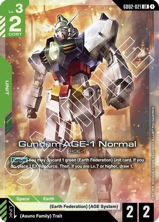 Gundam AGE-1 Normal (GD02-021) - Holofoil - Dual Impact
