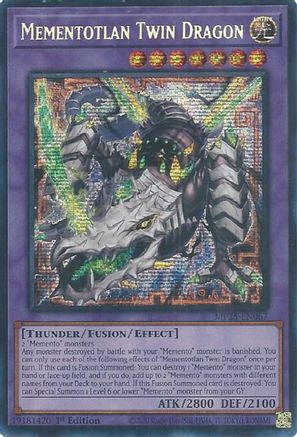 Mementotlan Twin Dragon (MP25-EN067) - Prismatic Secret Rare - 2025 Mega-Pack