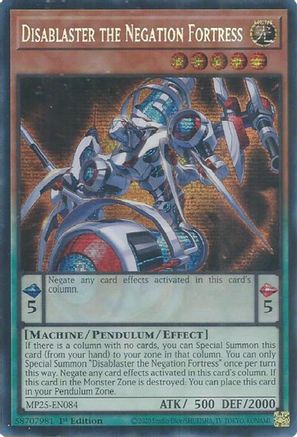 Disablaster the Negation Fortress (MP25-EN084) - Prismatic Secret Rare - 2025 Mega-Pack