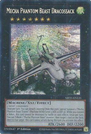 Mecha Phantom Beast Dracossack (MP25-EN135) - Prismatic Secret Rare - 2025 Mega-Pack