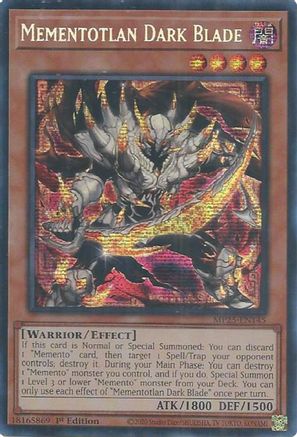 Mementotlan Dark Blade (MP25-EN145) - Prismatic Secret Rare - 2025 Mega-Pack