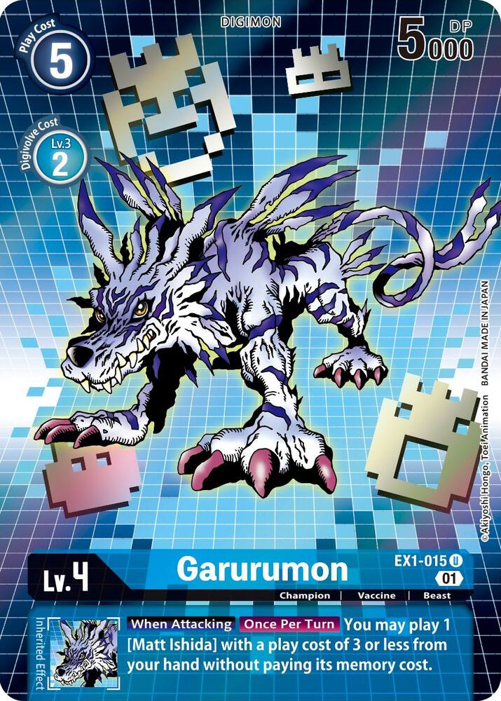 Garurumon Alternate Art EX1-015 U (Classic Collection)  - Foil