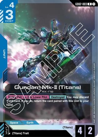 Gundam Mk-II (Titans) (GD02-003) - Holofoil - Dual Impact