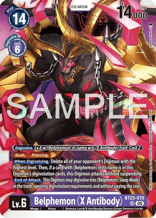 Belphemon (X Antibody) (BT23-070) Foil Super Rare - Hackers' Slumber
