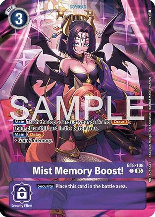 Mist Memory Boost! (Sinister Order Legend Pack) (BT8-108) Foil Common - New Awakening