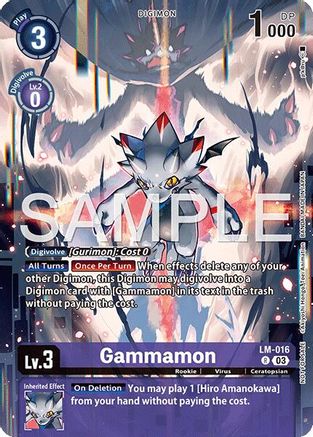 Gammamon (Sinister Order Legend Pack) (LM-016) Foil Rare - Exceed Apocalypse