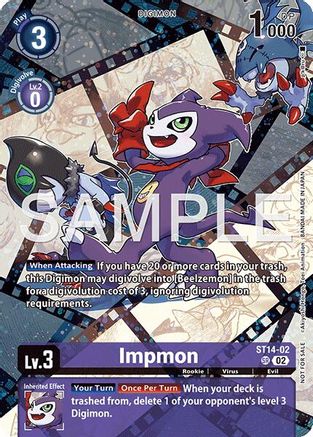 Impmon (Sinister Order Legend Pack) (ST14-02) Foil Super Rare - Starter Deck 14: Beelzemon Advanced Deck Set