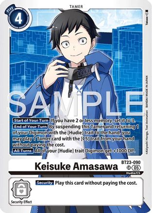 Keisuke Amasawa (BT23-090) Foil Super Rare - Hackers' Slumber