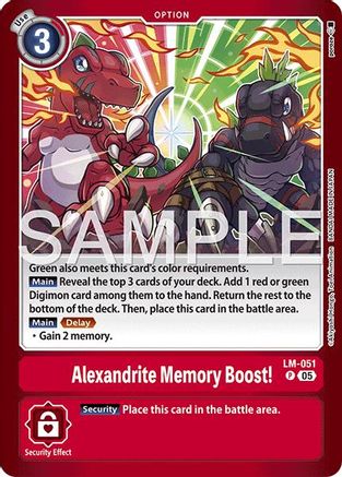 Alexandrite Memory Boost! (LM) Foil Promo - Limited Card Pack -Another Knight-