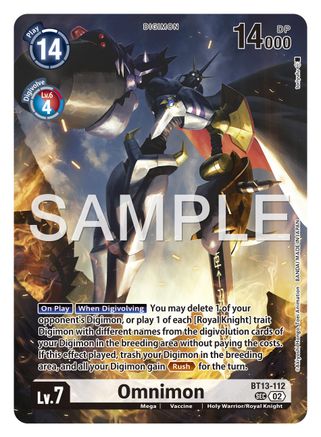 Omnimon (BT13-112) Foil Secret Rare - Limited Card Pack -Another Knight-
